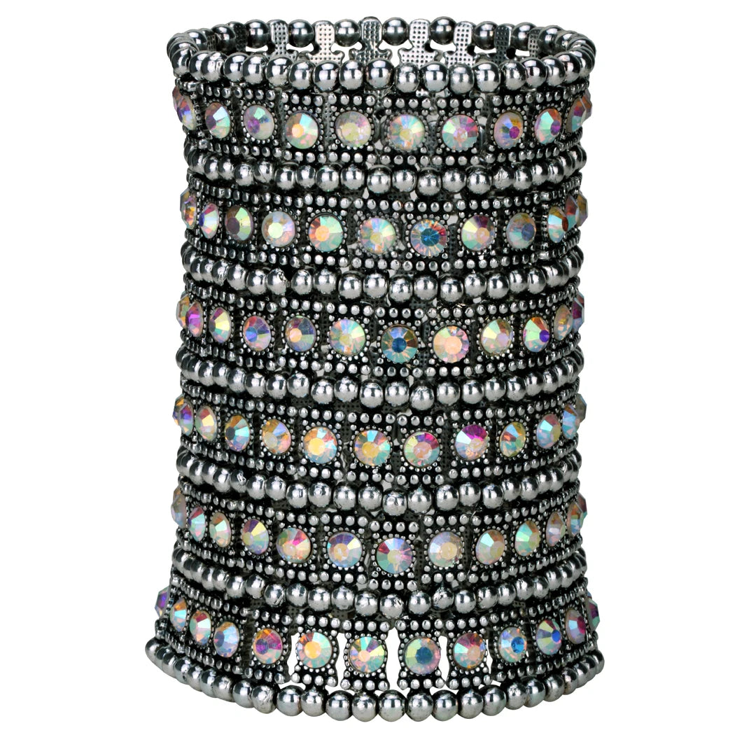 Multilayer stretch cuff bracelet women crystal wedding bridal fashion jewelry gifts for women her wife mom B14 6 row dropship