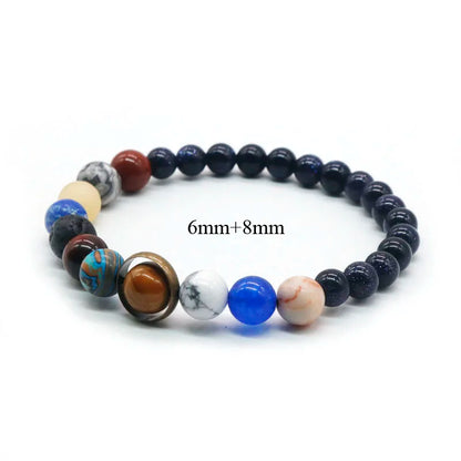 Universe Solar System Bracelet Women Natural Stone Eight Planets Bracelet Men Best Friends Gift For Him Gift For Her MY8