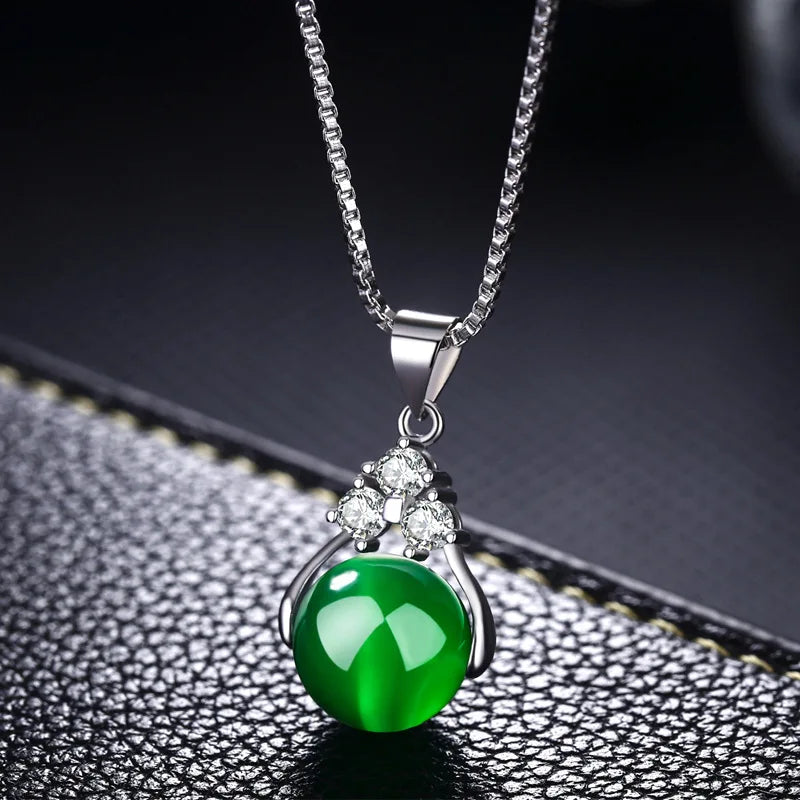 New Everlasting Heart Pendant Necklace For Women Exquisite Jewelry Blue Crystal Forever Love Charm  Valentine's Day Gift