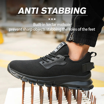 Soft-soled, comfortable, anti-smash, anti-puncture and breathable safety shoes