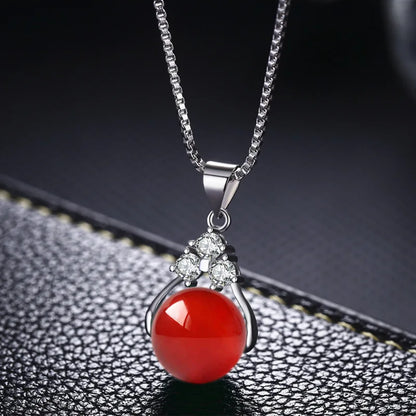 New Everlasting Heart Pendant Necklace For Women Exquisite Jewelry Blue Crystal Forever Love Charm  Valentine's Day Gift