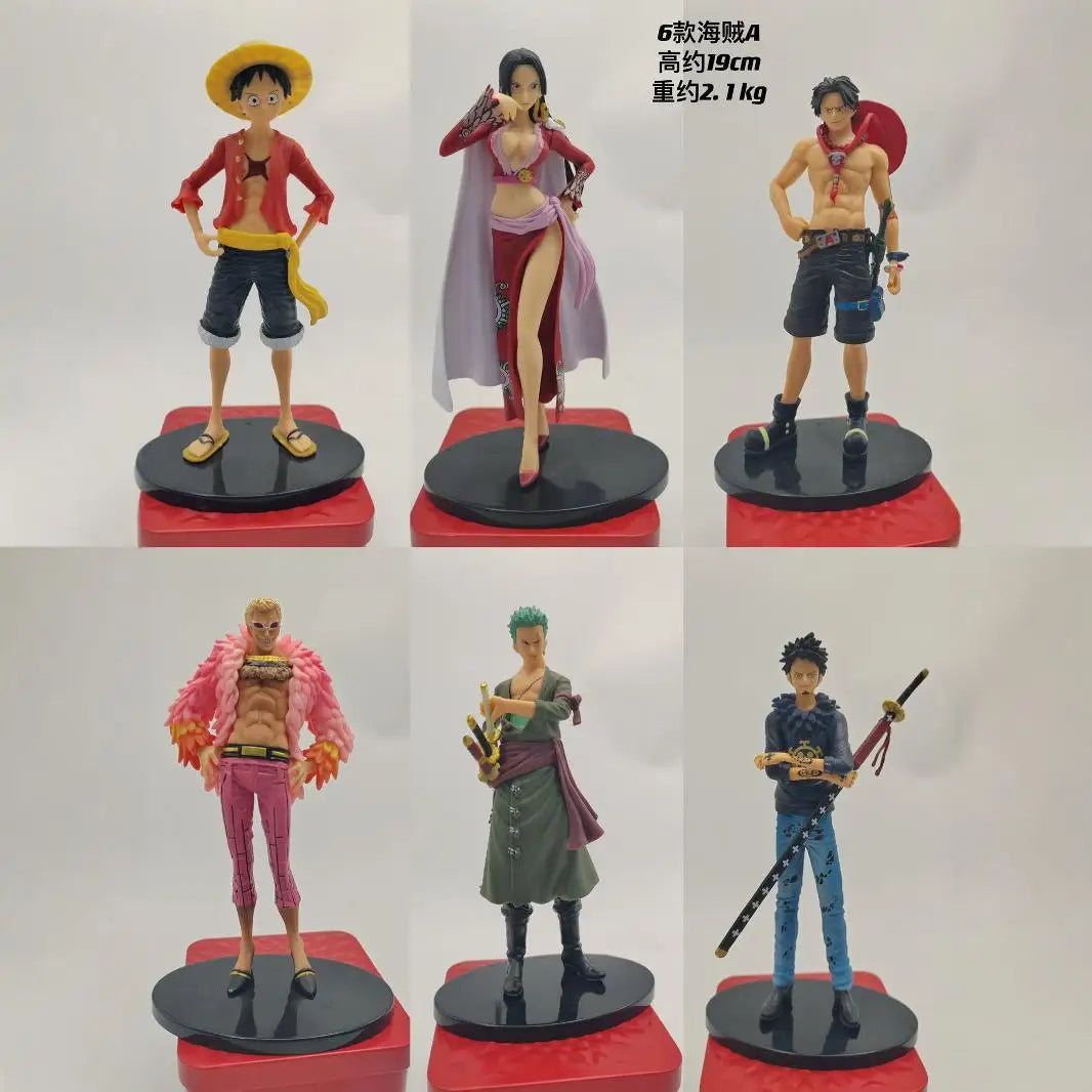 HIgh Quality Cheap Sale Anime One Piece Luffy Zoro Nami Sanji Franky Shanks Boa Kids Figures Pvc Model Toys 16-18cm