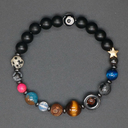 Universe Solar System Bracelet Women Natural Stone Eight Planets Bracelet Men Best Friends Gift For Him Gift For Her MY8