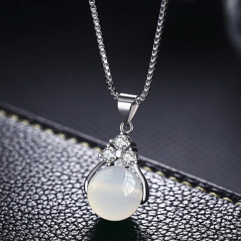 New Everlasting Heart Pendant Necklace For Women Exquisite Jewelry Blue Crystal Forever Love Charm  Valentine's Day Gift