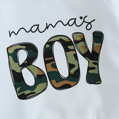 Toddler Boy Winter Outfits Warm Fleece Hoodie Jogger Pants Set Camouflage Letter Print Tracksuit Kids Clothing