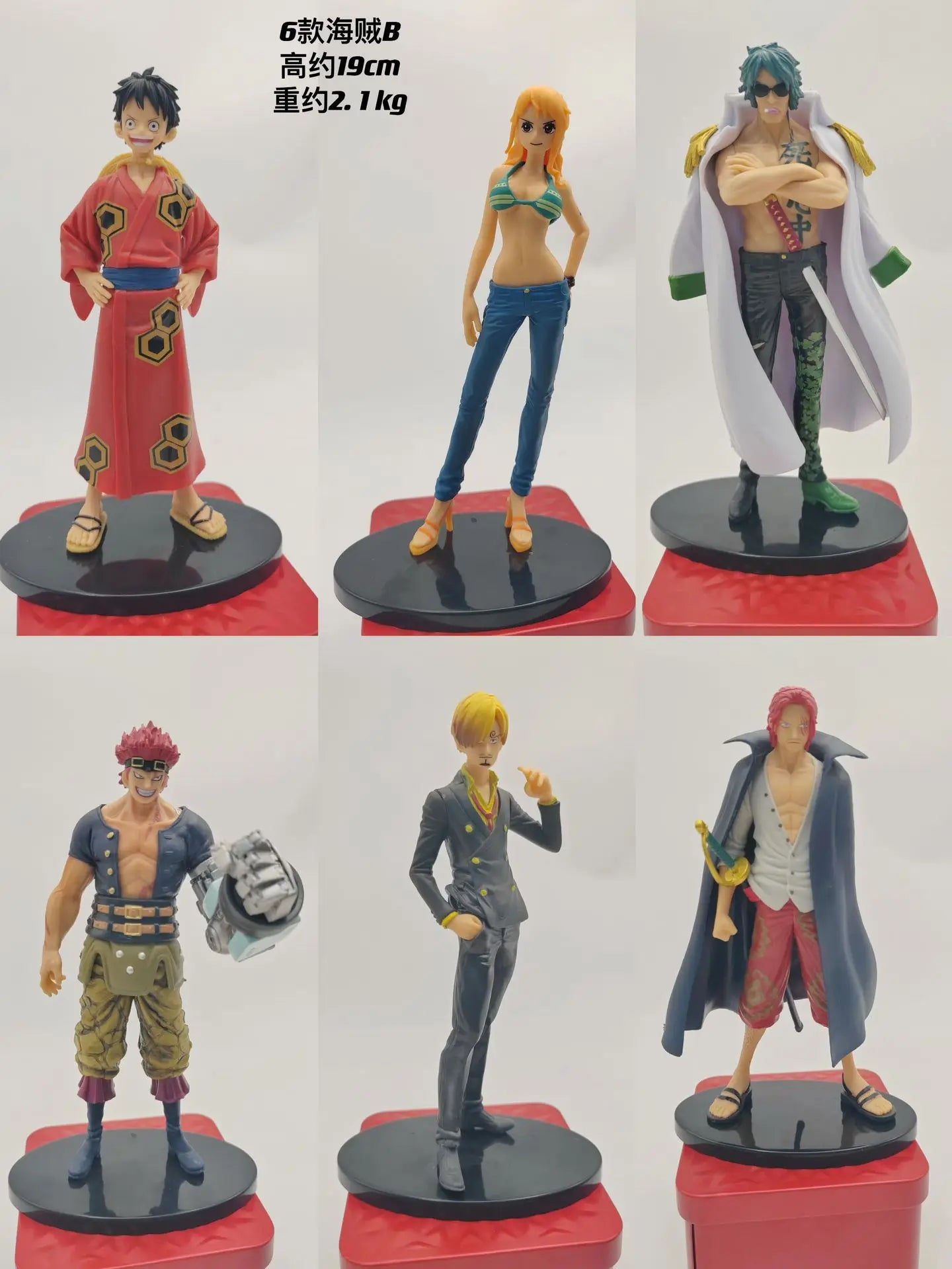 HIgh Quality Cheap Sale Anime One Piece Luffy Zoro Nami Sanji Franky Shanks Boa Kids Figures Pvc Model Toys 16-18cm