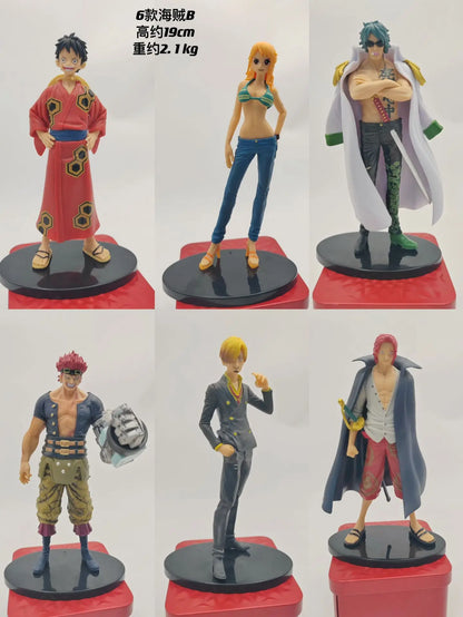 HIgh Quality Cheap Sale Anime One Piece Luffy Zoro Nami Sanji Franky Shanks Boa Kids Figures Pvc Model Toys 16-18cm