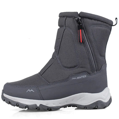 Large Size Winter Men's Boots Warm Plush Ankle Boots Sweat Wicking High-Top Warm Snow Boots Outdoor Sneakers Winter Men's Shoes