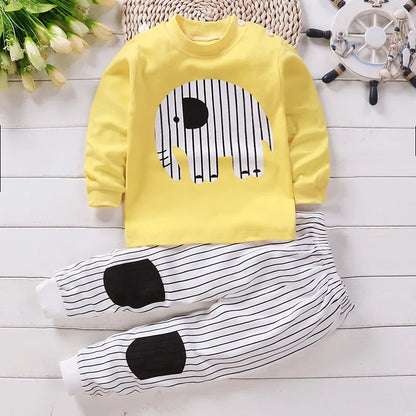 Kids Clothes Children Sets Children's Clothing Boys Girls CottonAutumn winter Clothing Pants Sleepwear Underwear Christmas Gift