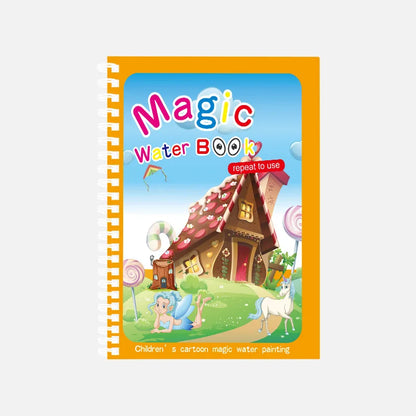 Magic Water Drawing Book Children's Montessori Reusable Coloring Book, Sensory Early Educational Learning Painting Toys for Kids