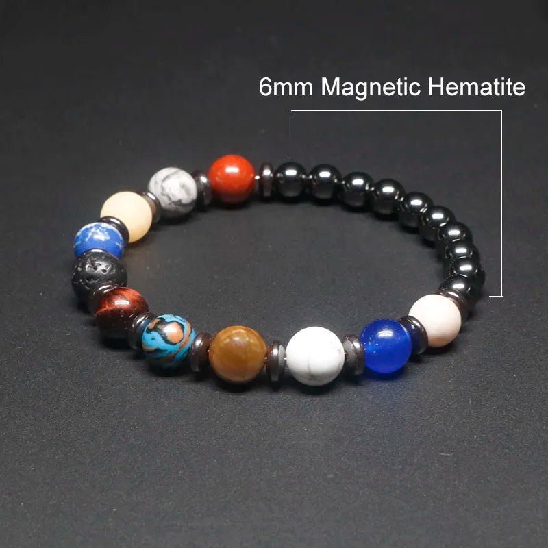 Universe Solar System Bracelet Women Natural Stone Eight Planets Bracelet Men Best Friends Gift For Him Gift For Her MY8