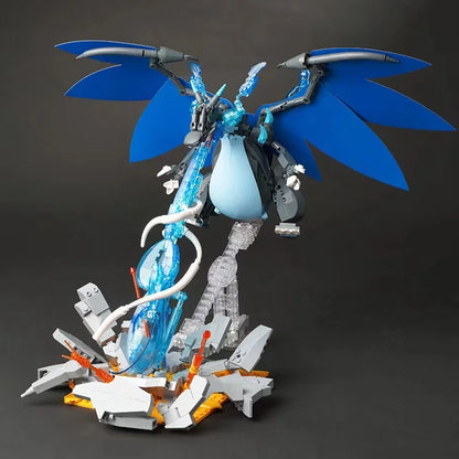 Original Pokemon Assembled Building Blocks Toys Anime Figures Ultra Charizard X Cartoon Model Ornaments Toy Kids Birthday Gifts