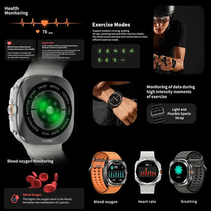 2025New Galaxy Watch 7 Ultra Smart Watch Men 32GB Memory GPS NFC AMOLED Screen Fitness Tracker Health Smartwatches For Samsung