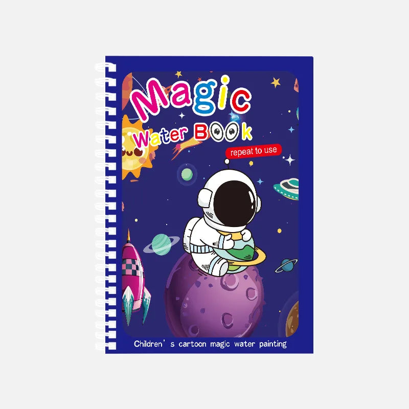 Magic Water Drawing Book Children's Montessori Reusable Coloring Book, Sensory Early Educational Learning Painting Toys for Kids